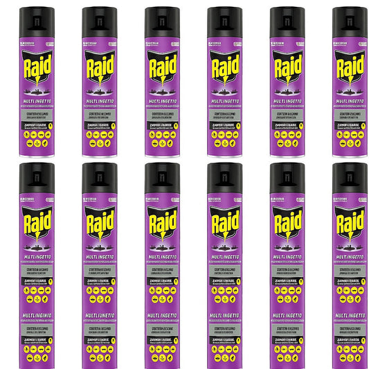 12 x Raid Multisetto Insektenspray, 400 ml Spray